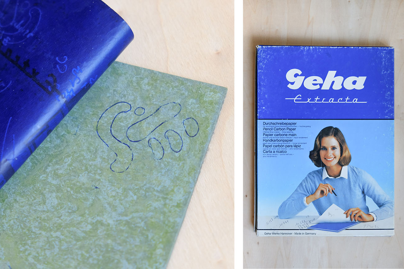 Papier carbone vintage.