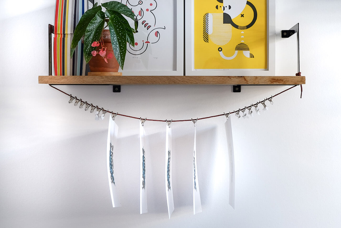 Système D pour faire sécher ses impressions.