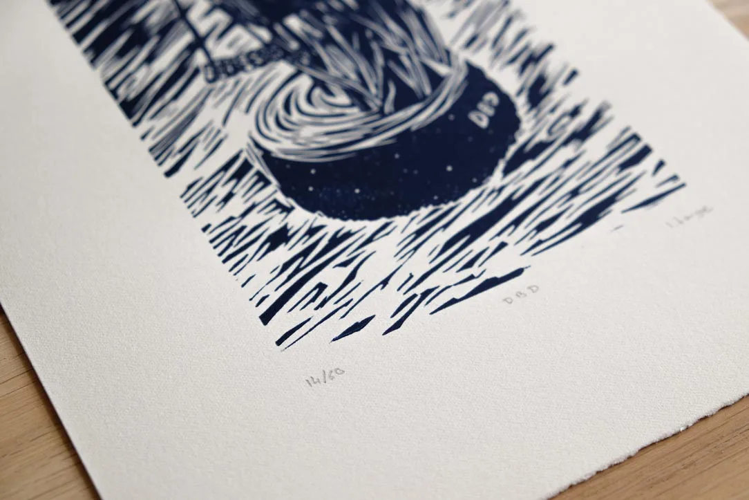 linogravure bretonne bord de mer linogravure bretonne bord de mer