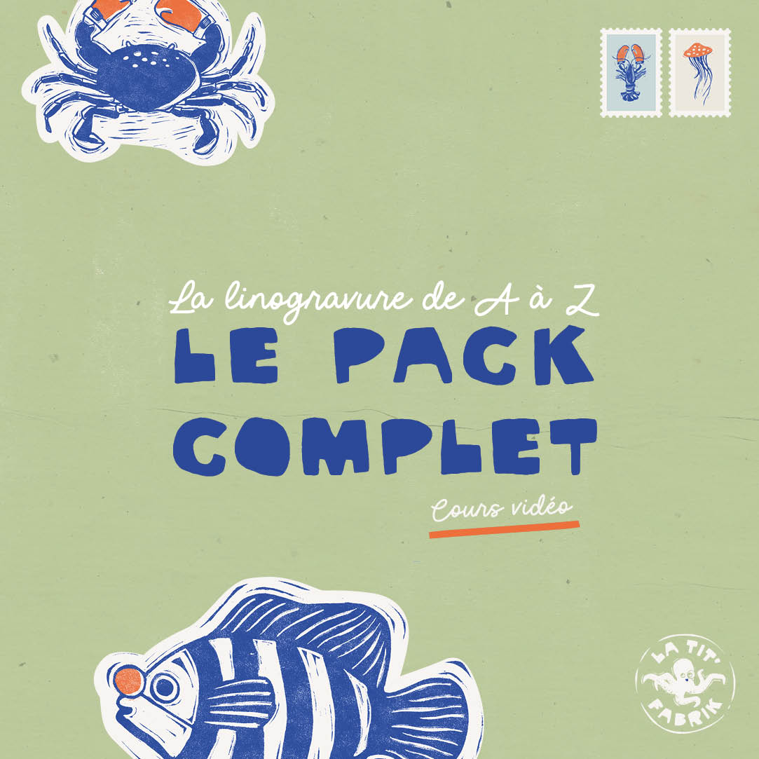Pack cours vidéo de linogravure
